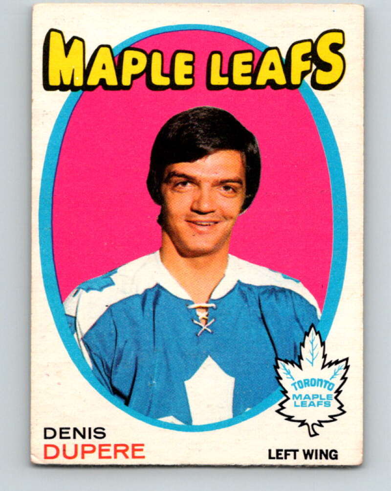 1971-72 O-Pee-Chee #200 Denis Dupere RC Rookie Toronto Maple Leafs V9611