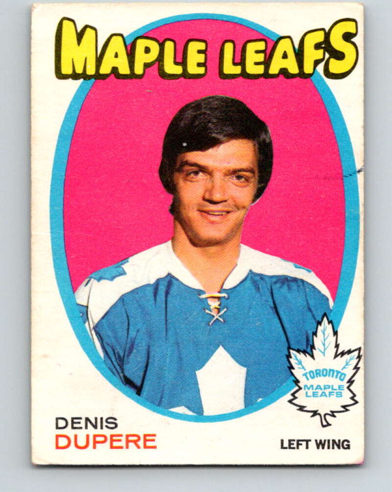1971-72 O-Pee-Chee #200 Denis Dupere RC Rookie Toronto Maple Leafs V9612