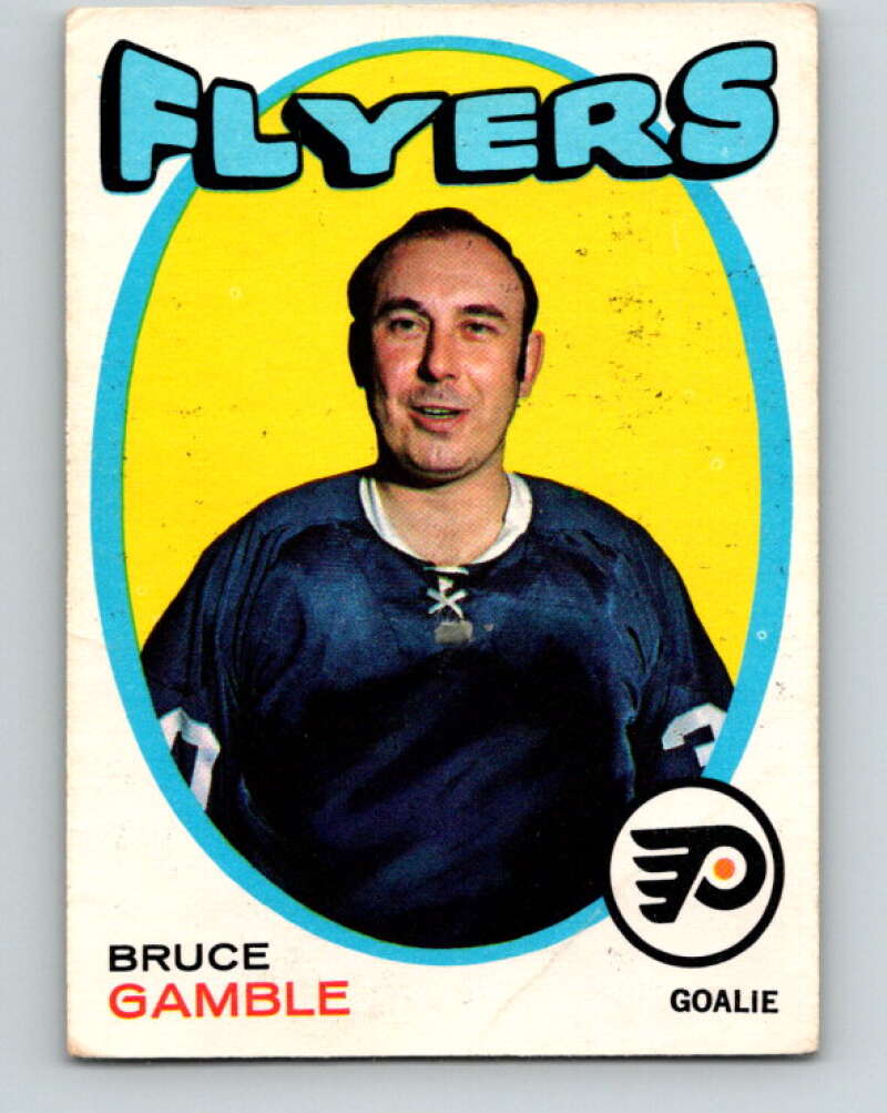 1971-72 O-Pee-Chee #201 Bruce Gamble Philadelphia Flyers V9615