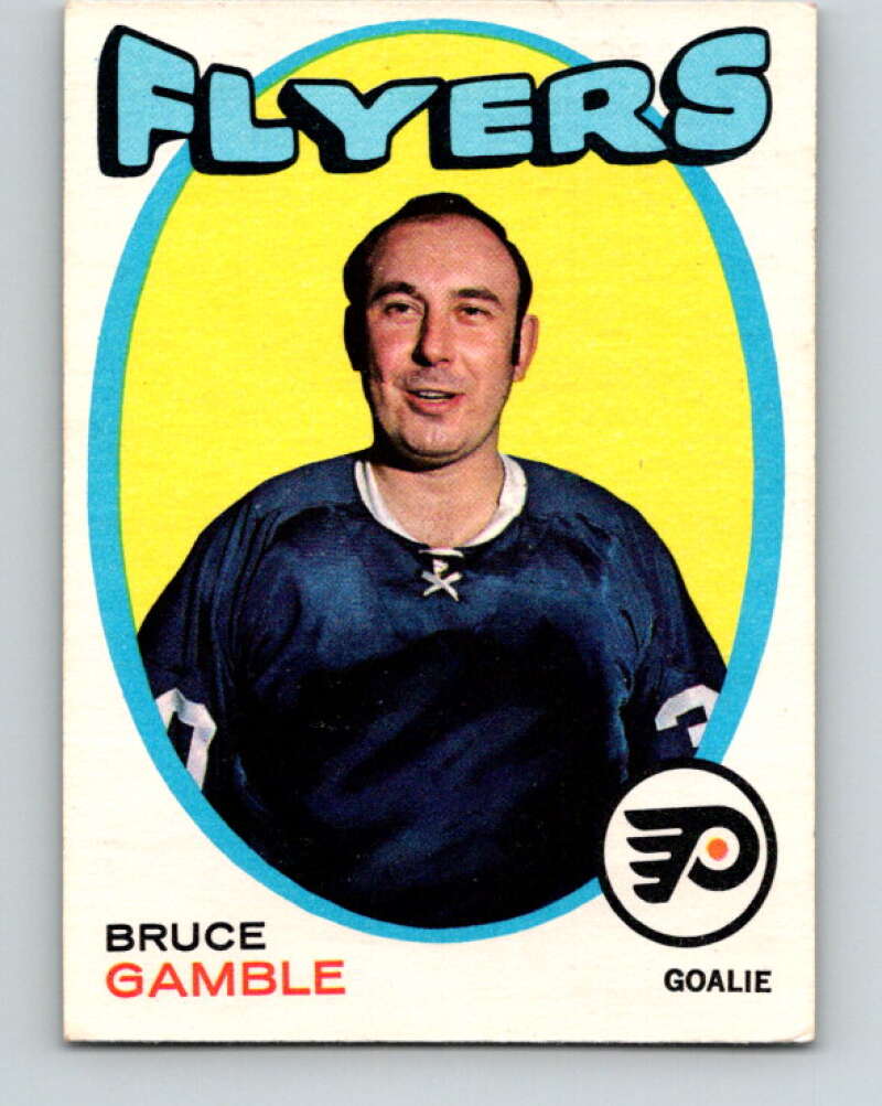 1971-72 O-Pee-Chee #201 Bruce Gamble Philadelphia Flyers V9616