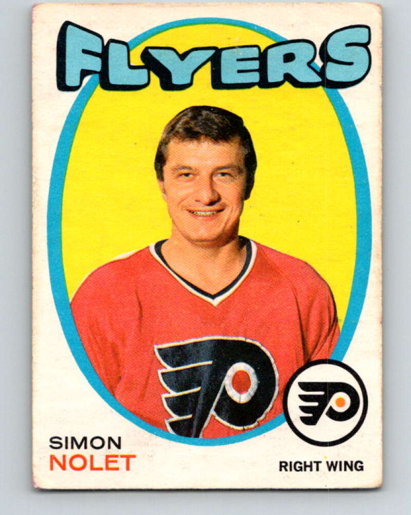 1971-72 O-Pee-Chee #206 Simon Nolet Philadelphia Flyers V9634