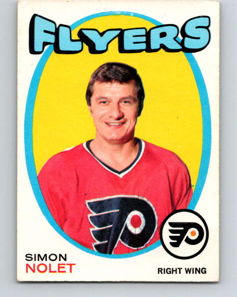 1971-72 O-Pee-Chee #206 Simon Nolet Philadelphia Flyers V9636
