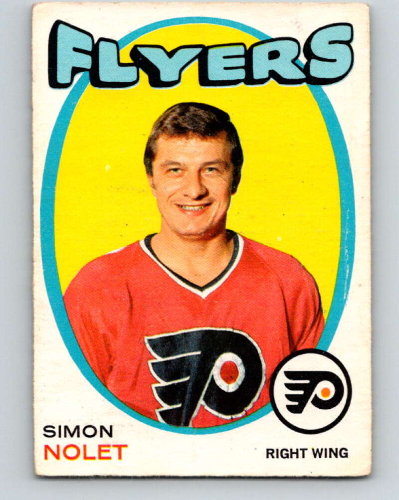 1971-72 O-Pee-Chee #206 Simon Nolet Philadelphia Flyers V9637