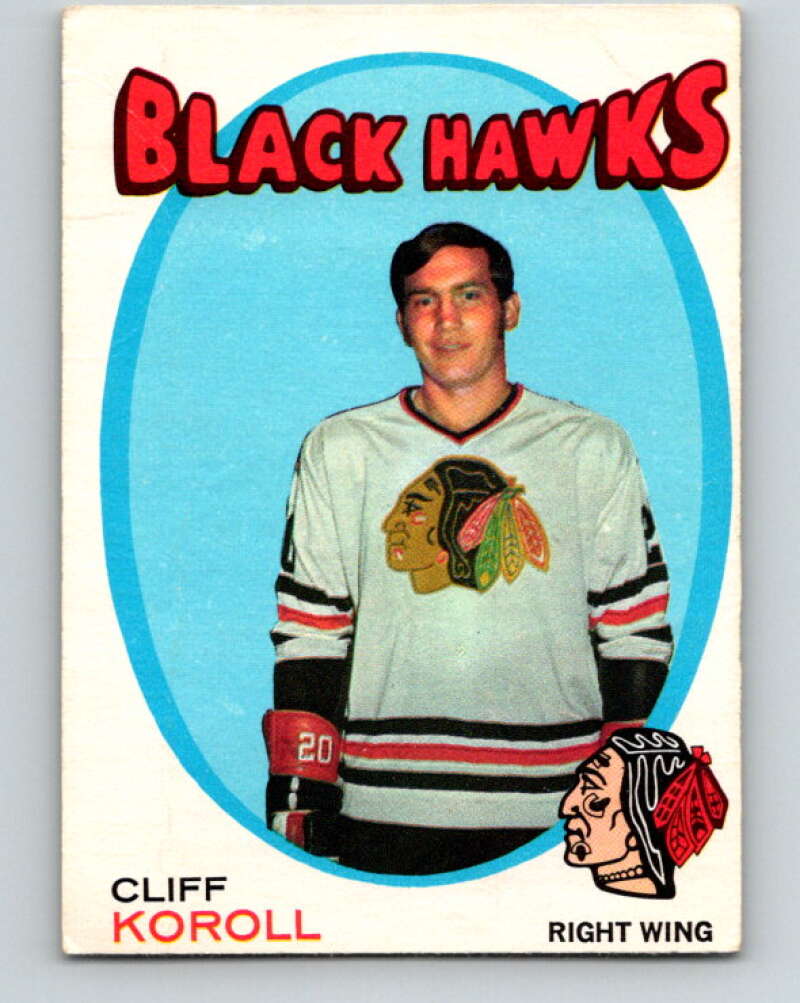 1971-72 O-Pee-Chee #209 Cliff Koroll Chicago Blackhawks V9647