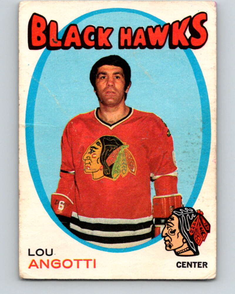 1971-72 O-Pee-Chee #212 Lou Angotti Chicago Blackhawks V9654
