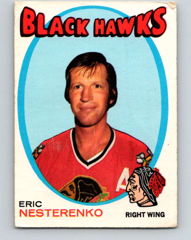 1971-72 O-Pee-Chee #213 Eric Nesterenko Chicago Blackhawks V9662