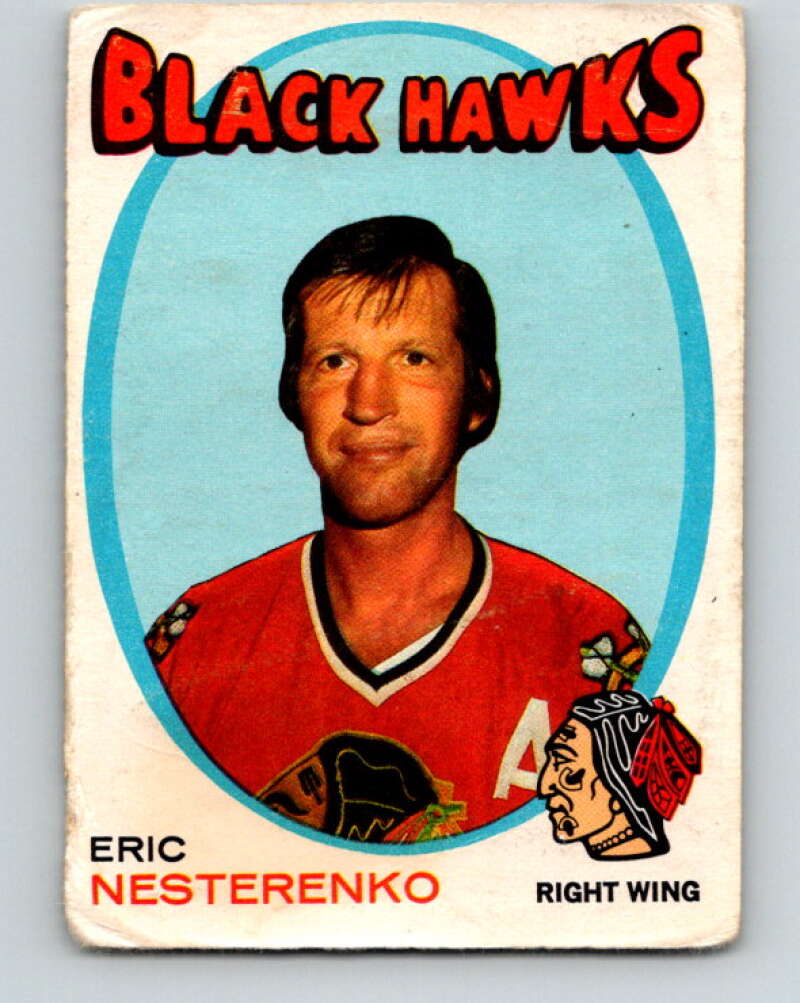 1971-72 O-Pee-Chee #213 Eric Nesterenko Chicago Blackhawks V9664