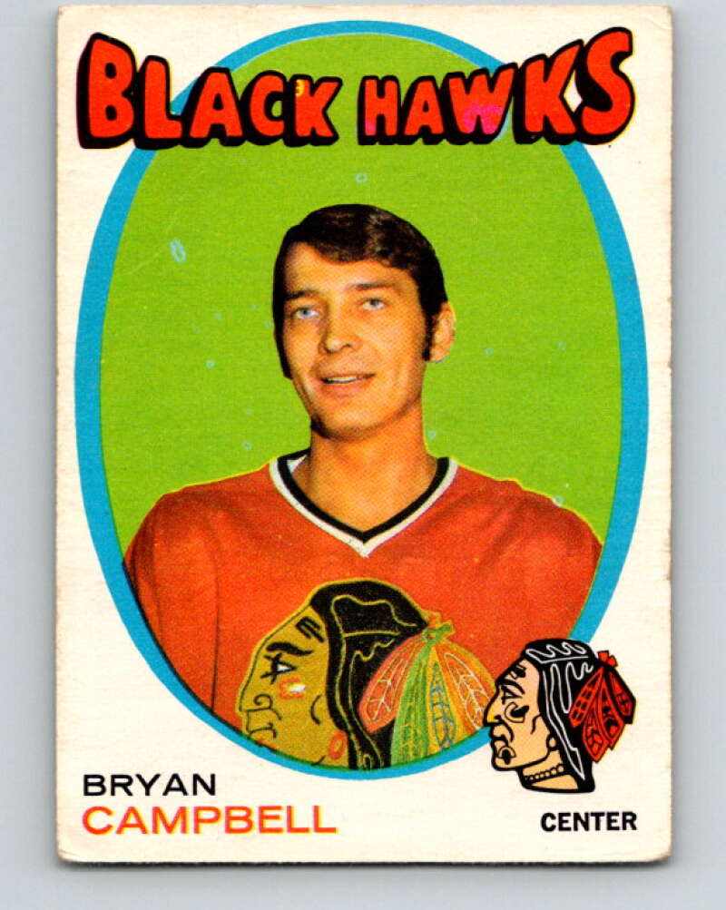 1971-72 O-Pee-Chee #214 Bryan Campbell Chicago Blackhawks V9666