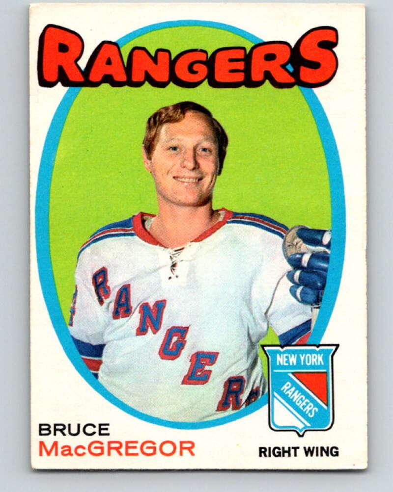 1971-72 O-Pee-Chee #216 Bruce MacGregor New York Rangers V9667