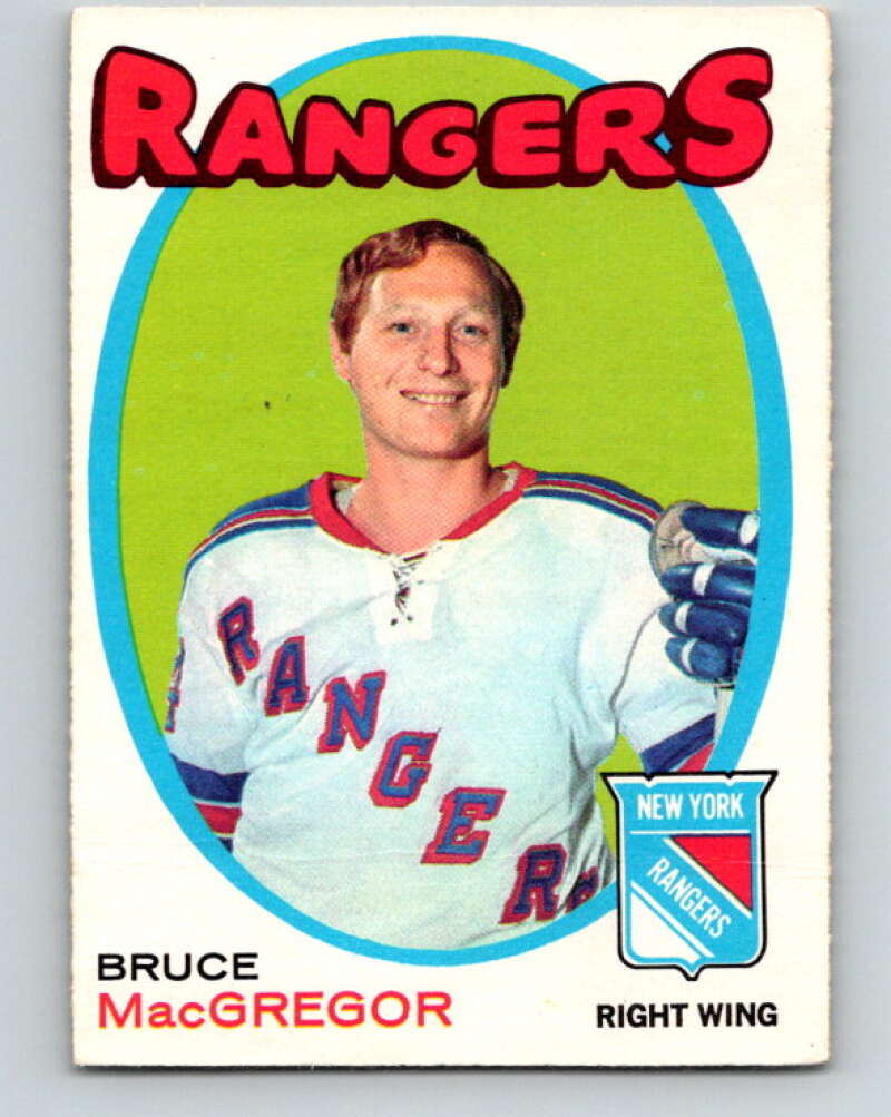 1971-72 O-Pee-Chee #216 Bruce MacGregor New York Rangers V9668