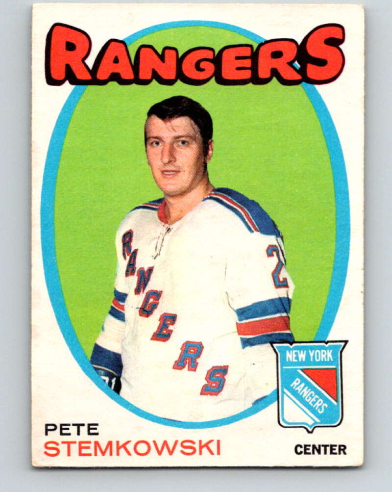 1971-72 O-Pee-Chee #217 Pete Stemkowski New York Rangers V9669