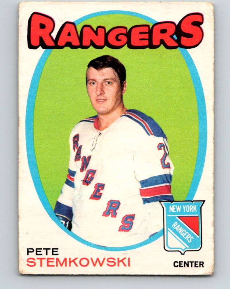 1971-72 O-Pee-Chee #217 Pete Stemkowski New York Rangers V9672