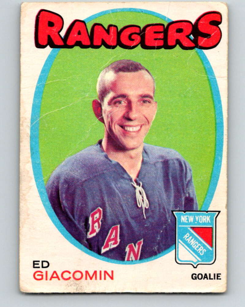 1971-72 O-Pee-Chee #220 Ed Giacomin New York Rangers V9678