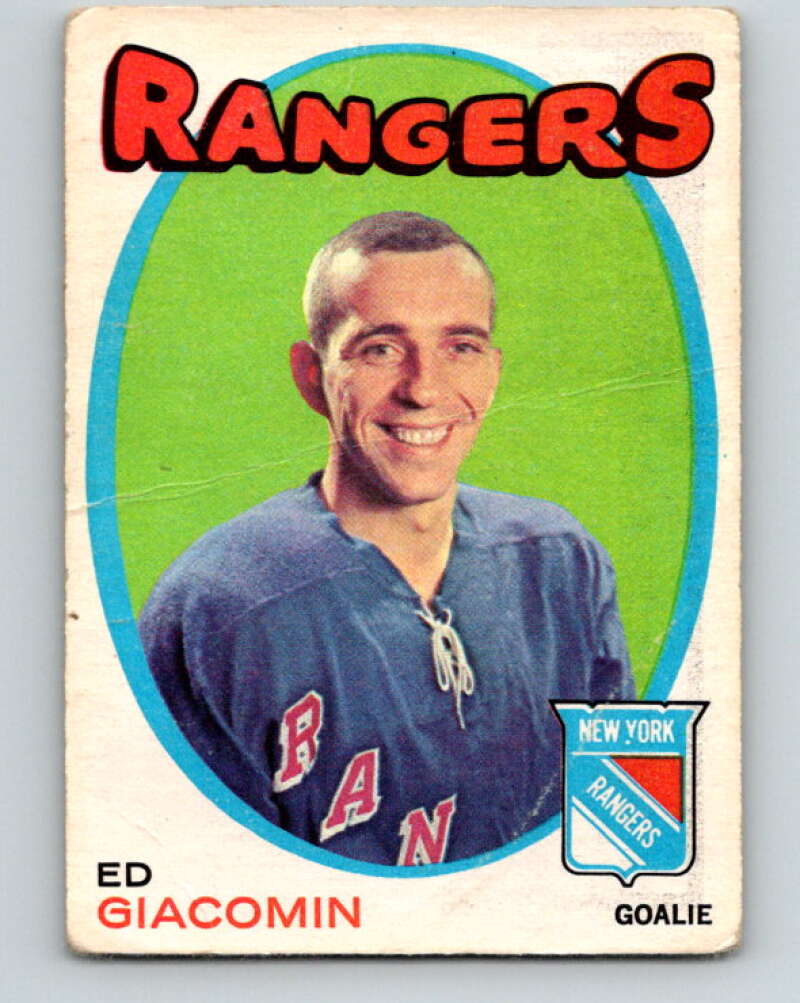 1971-72 O-Pee-Chee #220 Ed Giacomin New York Rangers V9679
