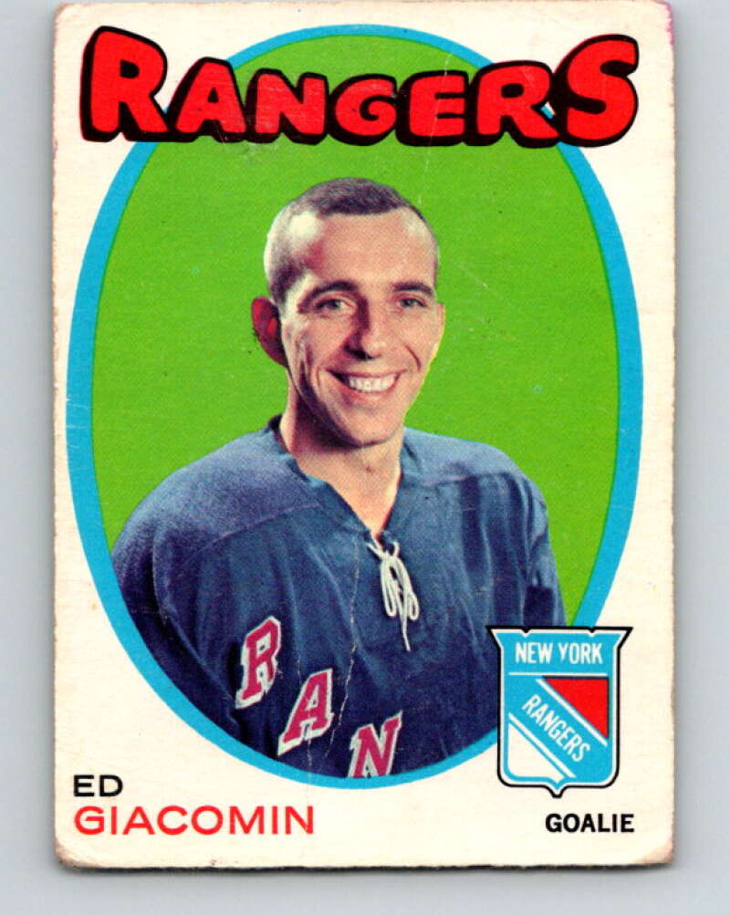 1971-72 O-Pee-Chee #220 Ed Giacomin New York Rangers V9680
