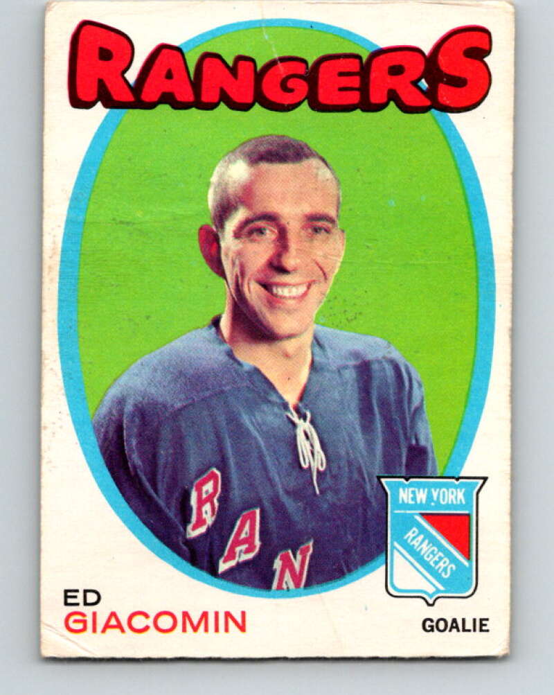 1971-72 O-Pee-Chee #220 Ed Giacomin New York Rangers V9682