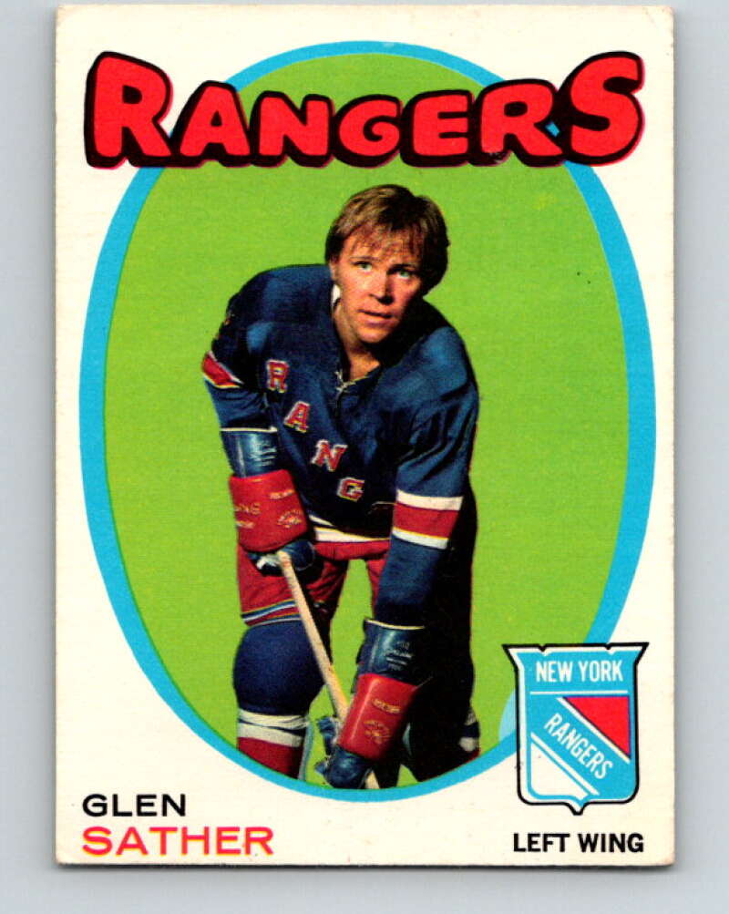 1971-72 O-Pee-Chee #221 Glen Sather New York Rangers V9683