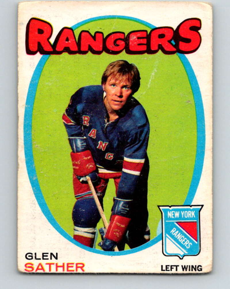 1971-72 O-Pee-Chee #221 Glen Sather New York Rangers V9684
