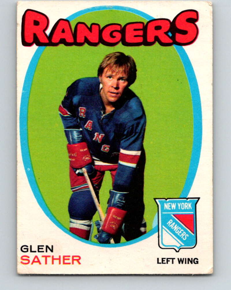 1971-72 O-Pee-Chee #221 Glen Sather New York Rangers V9686