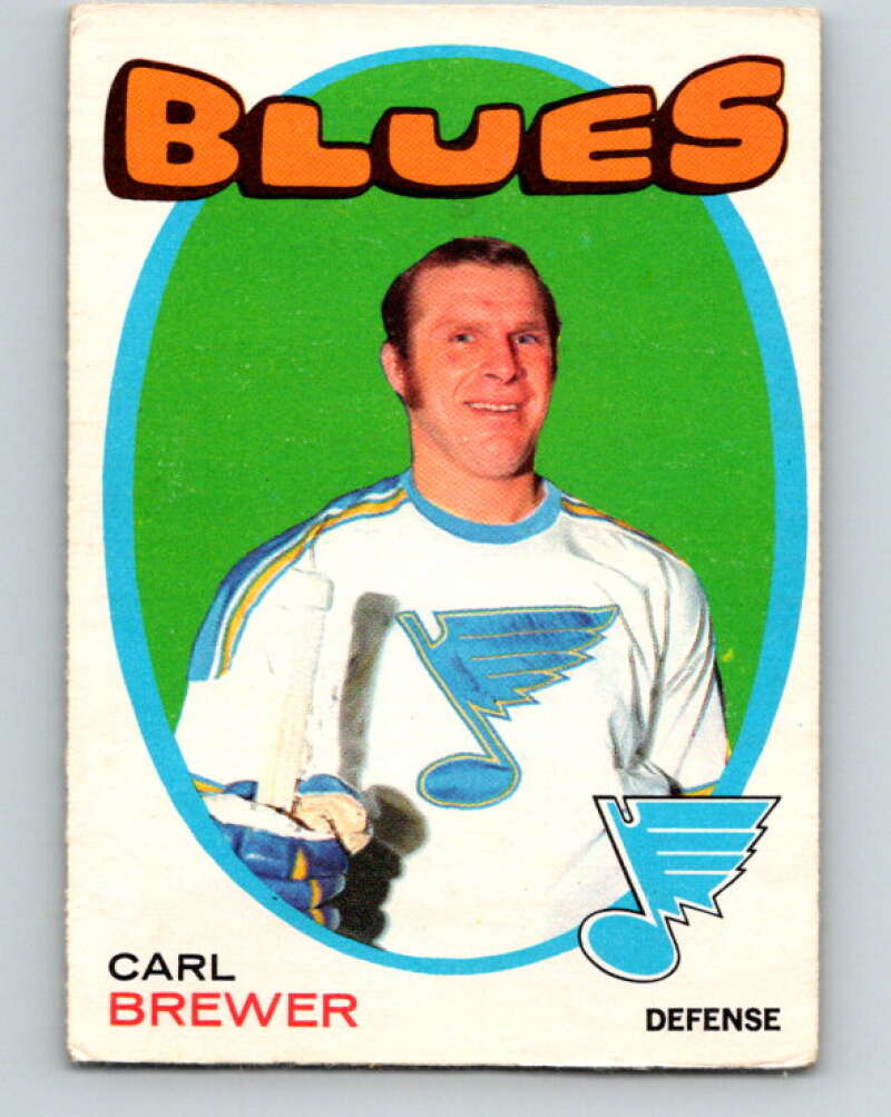 1971-72 O-Pee-Chee #222 Carl Brewer St. Louis Blues V9687