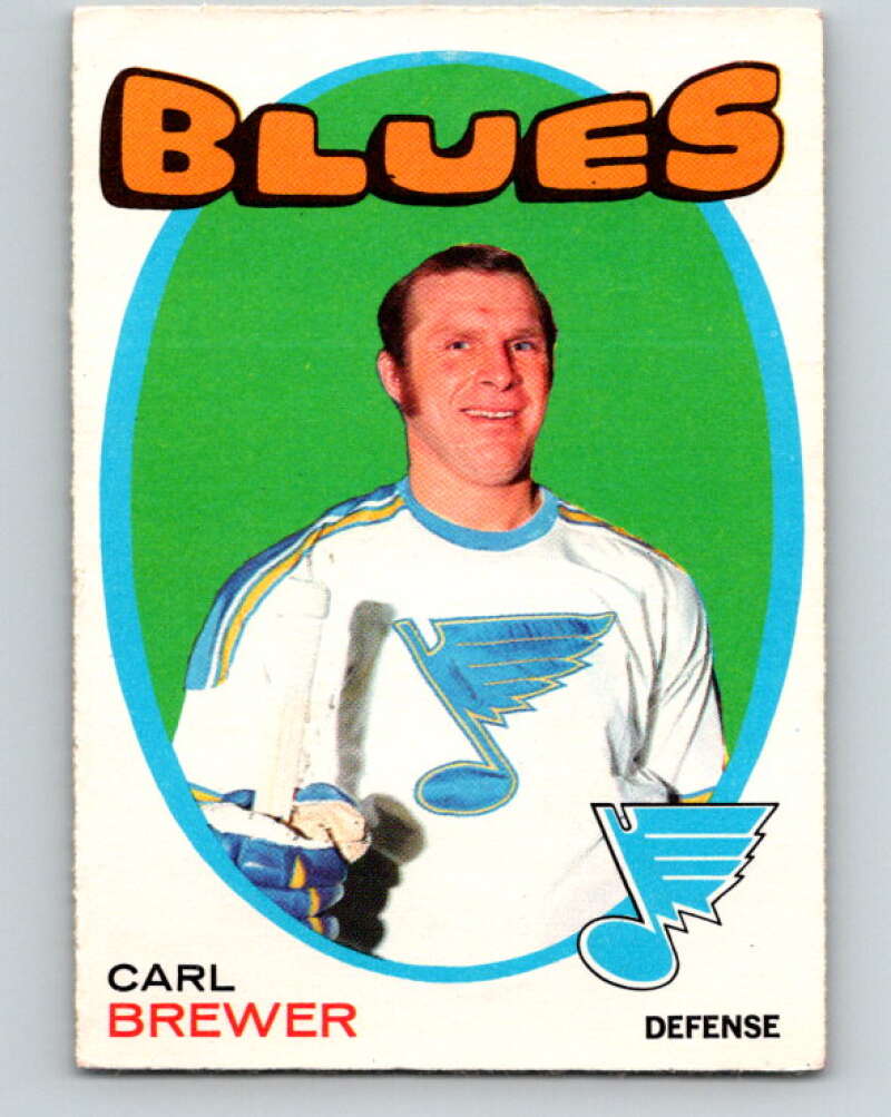 1971-72 O-Pee-Chee #222 Carl Brewer St. Louis Blues V9688