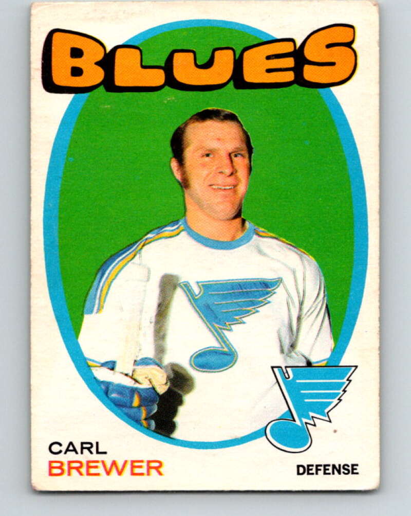 1971-72 O-Pee-Chee #222 Carl Brewer St. Louis Blues V9690