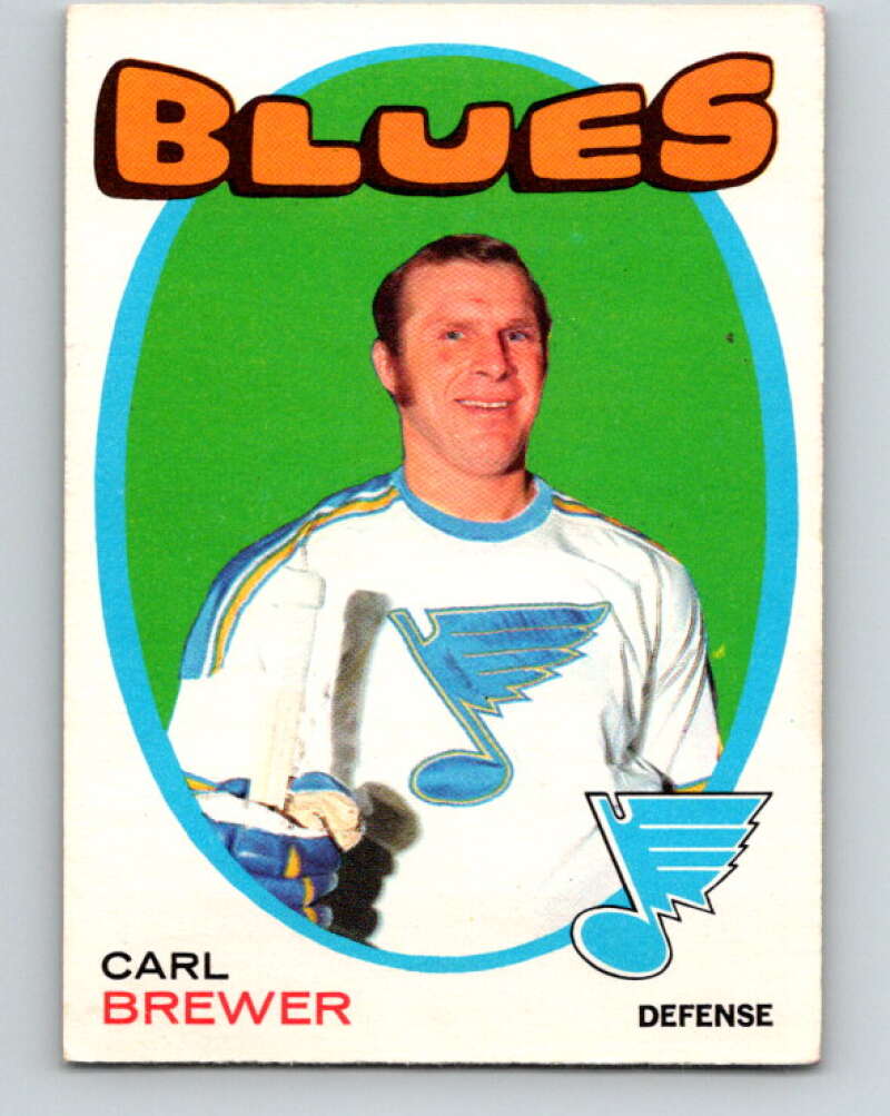 1971-72 O-Pee-Chee #222 Carl Brewer St. Louis Blues V9691