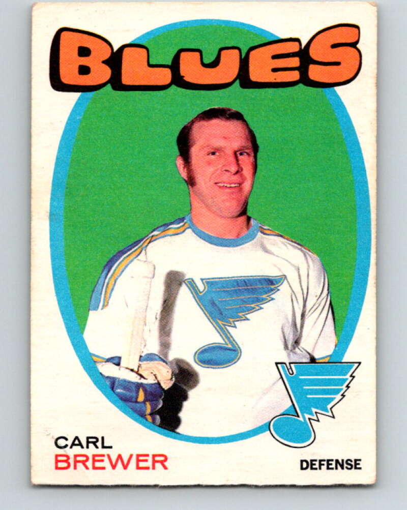1971-72 O-Pee-Chee #222 Carl Brewer St. Louis Blues V9692