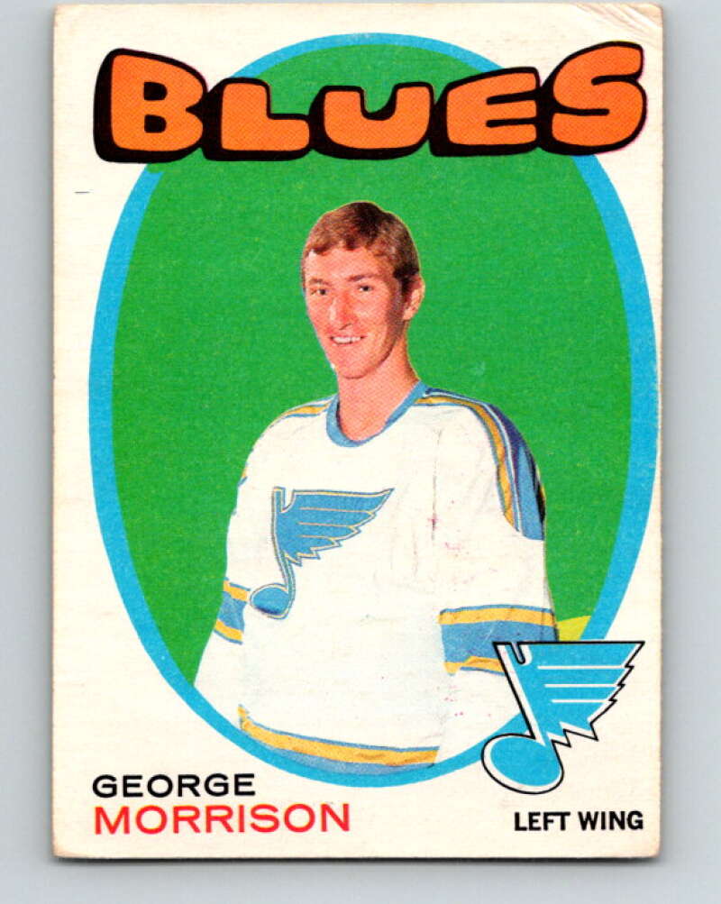 1971-72 O-Pee-Chee #223 George Morrison RC Rookie St. Louis Blues V9694