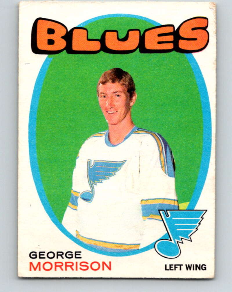 1971-72 O-Pee-Chee #223 George Morrison RC Rookie St. Louis Blues V9696