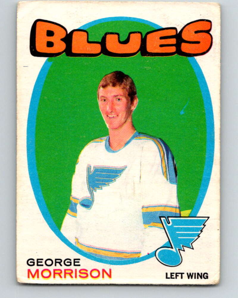 1971-72 O-Pee-Chee #223 George Morrison RC Rookie St. Louis Blues V9697