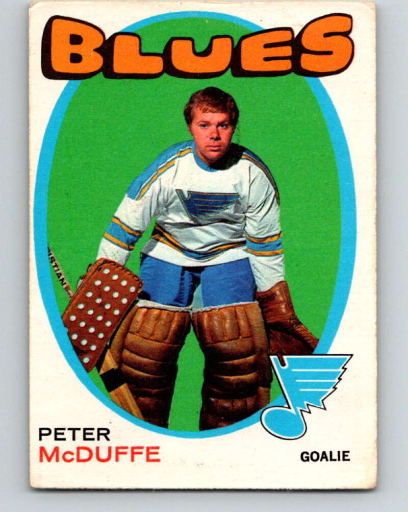 1971-72 O-Pee-Chee #225 Peter McDuffe RC Rookie St. Louis Blues V9701