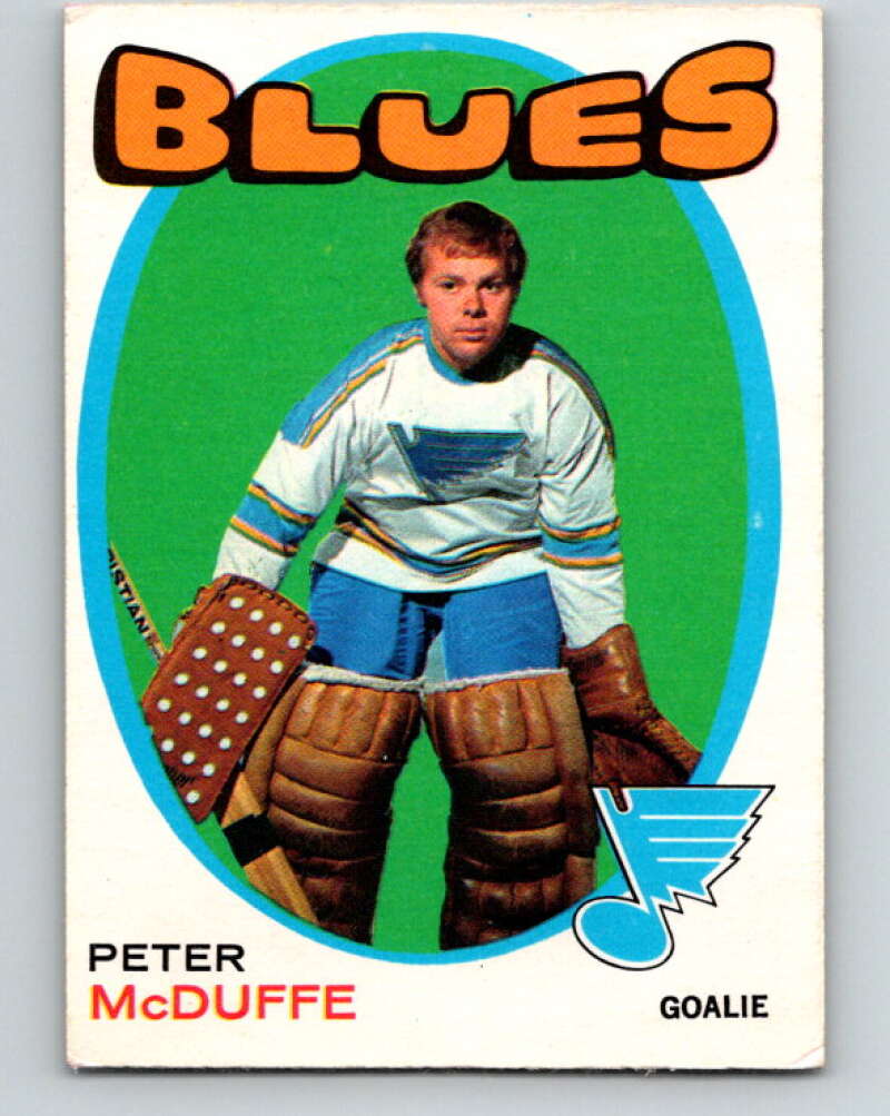 1971-72 O-Pee-Chee #225 Peter McDuffe RC Rookie St. Louis Blues V9702