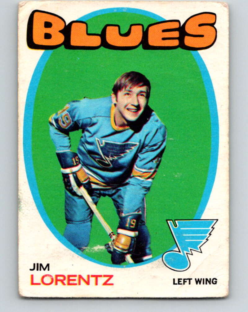 1971-72 O-Pee-Chee #227 Jim Lorentz St. Louis Blues V9706