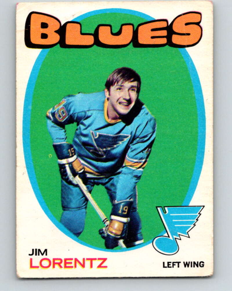 1971-72 O-Pee-Chee #227 Jim Lorentz St. Louis Blues V9707