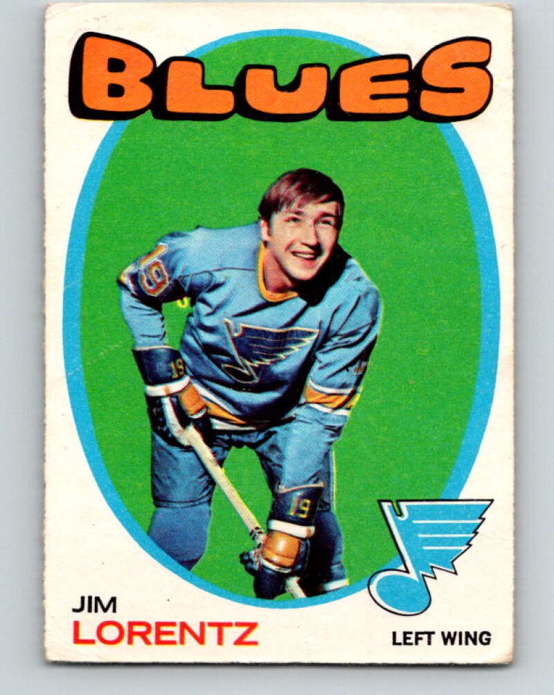 1971-72 O-Pee-Chee #227 Jim Lorentz St. Louis Blues V9708