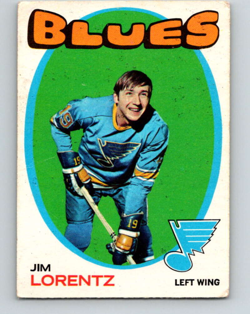 1971-72 O-Pee-Chee #227 Jim Lorentz St. Louis Blues V9709