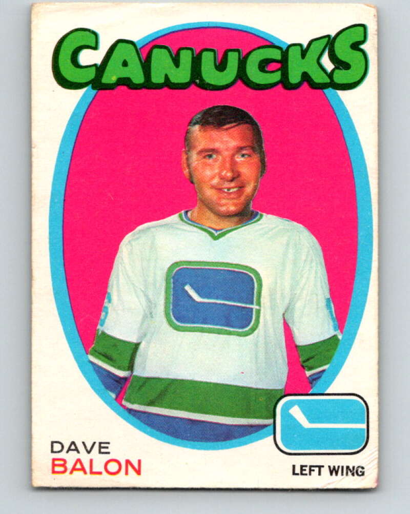 1971-72 O-Pee-Chee #229 Dave Balon Vancouver Canucks V9714