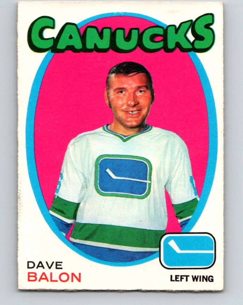 1971-72 O-Pee-Chee #229 Dave Balon Vancouver Canucks V9715