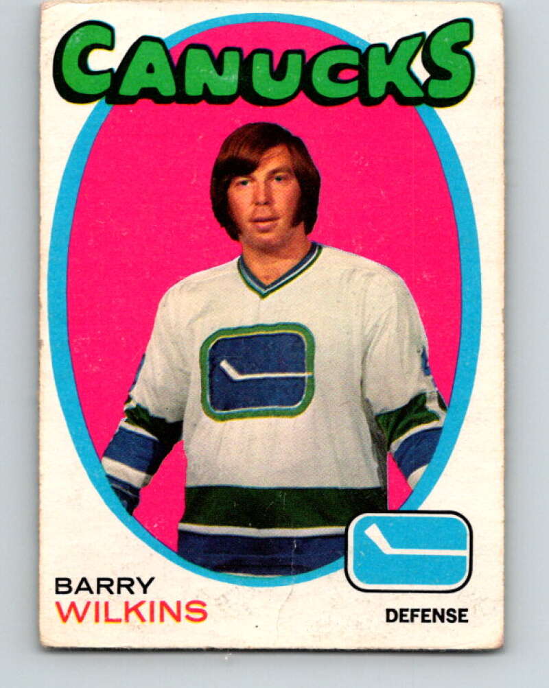 1971-72 O-Pee-Chee #230 Barry Wilkins RC Rookie Vancouver Canucks V9716