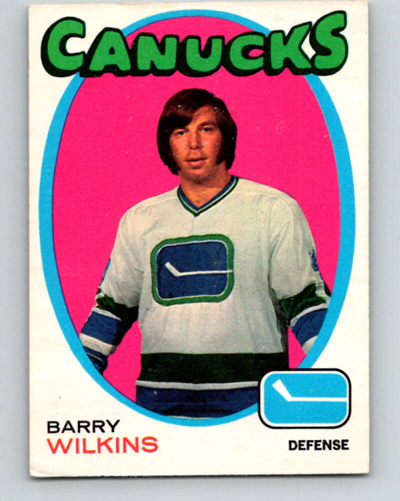 1971-72 O-Pee-Chee #230 Barry Wilkins RC Rookie Vancouver Canucks V9717