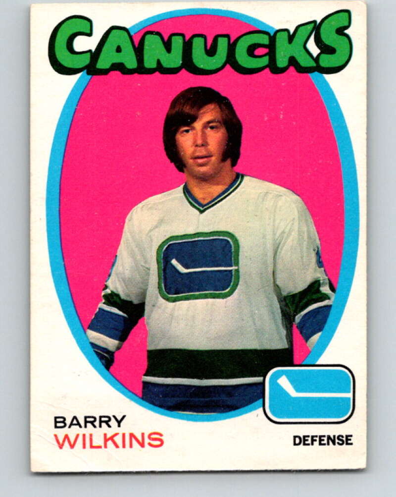 1971-72 O-Pee-Chee #230 Barry Wilkins RC Rookie Vancouver Canucks V9718