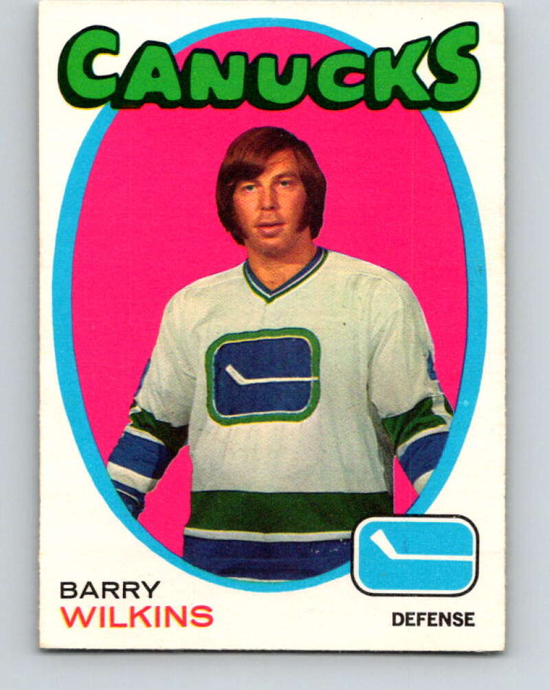 1971-72 O-Pee-Chee #230 Barry Wilkins RC Rookie Vancouver Canucks V9719