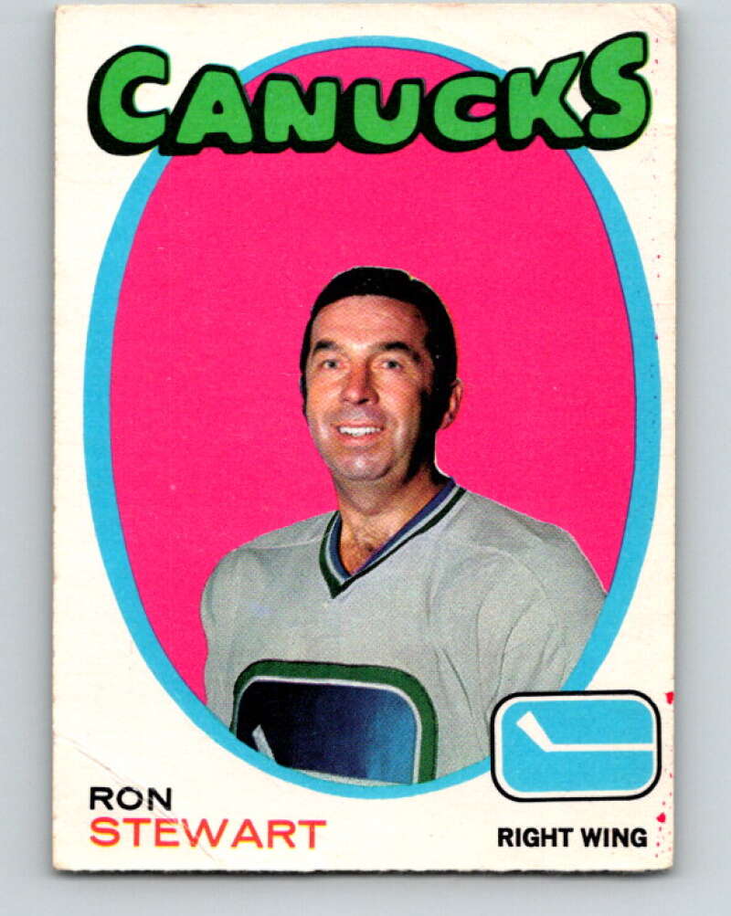 1971-72 O-Pee-Chee #236 Ron Stewart Vancouver Canucks V9746