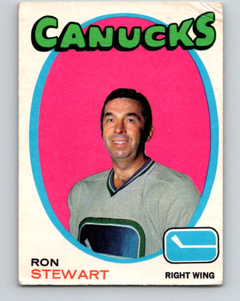 1971-72 O-Pee-Chee #236 Ron Stewart Vancouver Canucks V9749