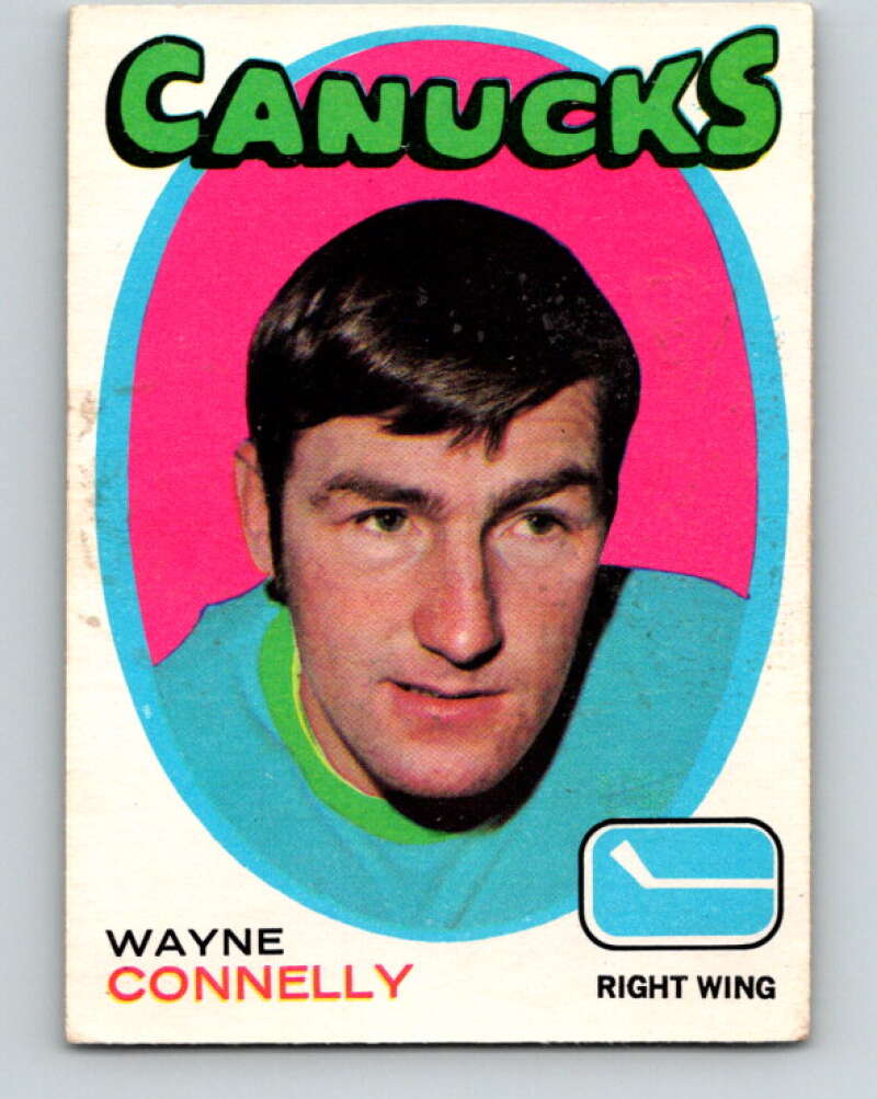 1971-72 O-Pee-Chee #237 Wayne Connelly Vancouver Canucks V9750