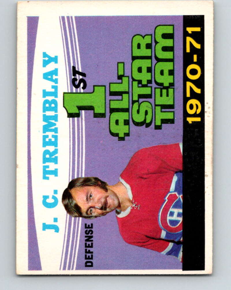 1971-72 O-Pee-Chee #252 J.C. Tremblay AS Montreal Canadiens V9826