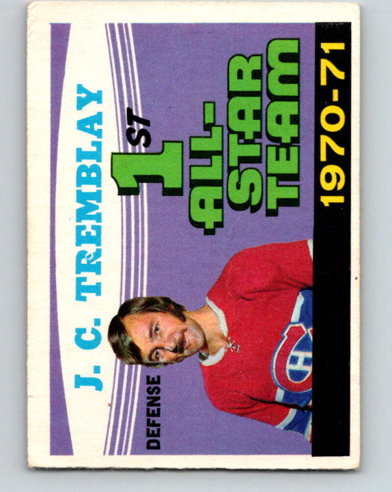 1971-72 O-Pee-Chee #252 J.C. Tremblay AS Montreal Canadiens V9827