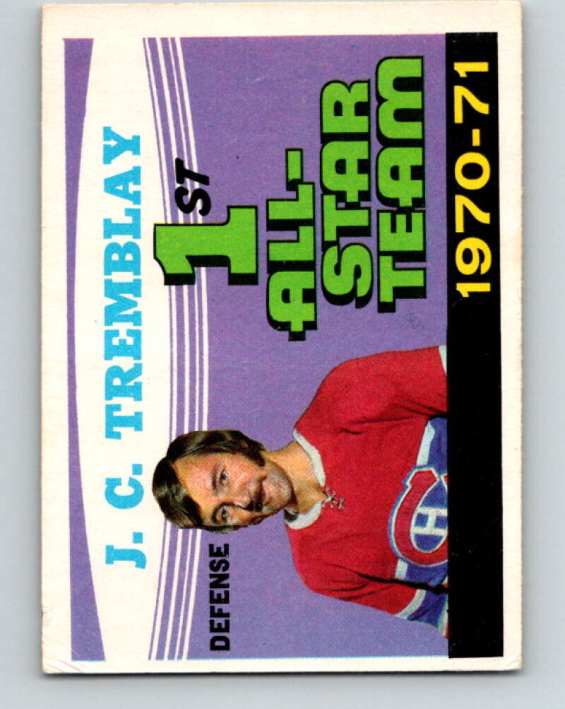1971-72 O-Pee-Chee #252 J.C. Tremblay AS Montreal Canadiens V9829