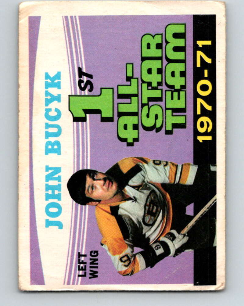 1971-72 O-Pee-Chee #255 Johnny Bucyk AS Boston Bruins V9842